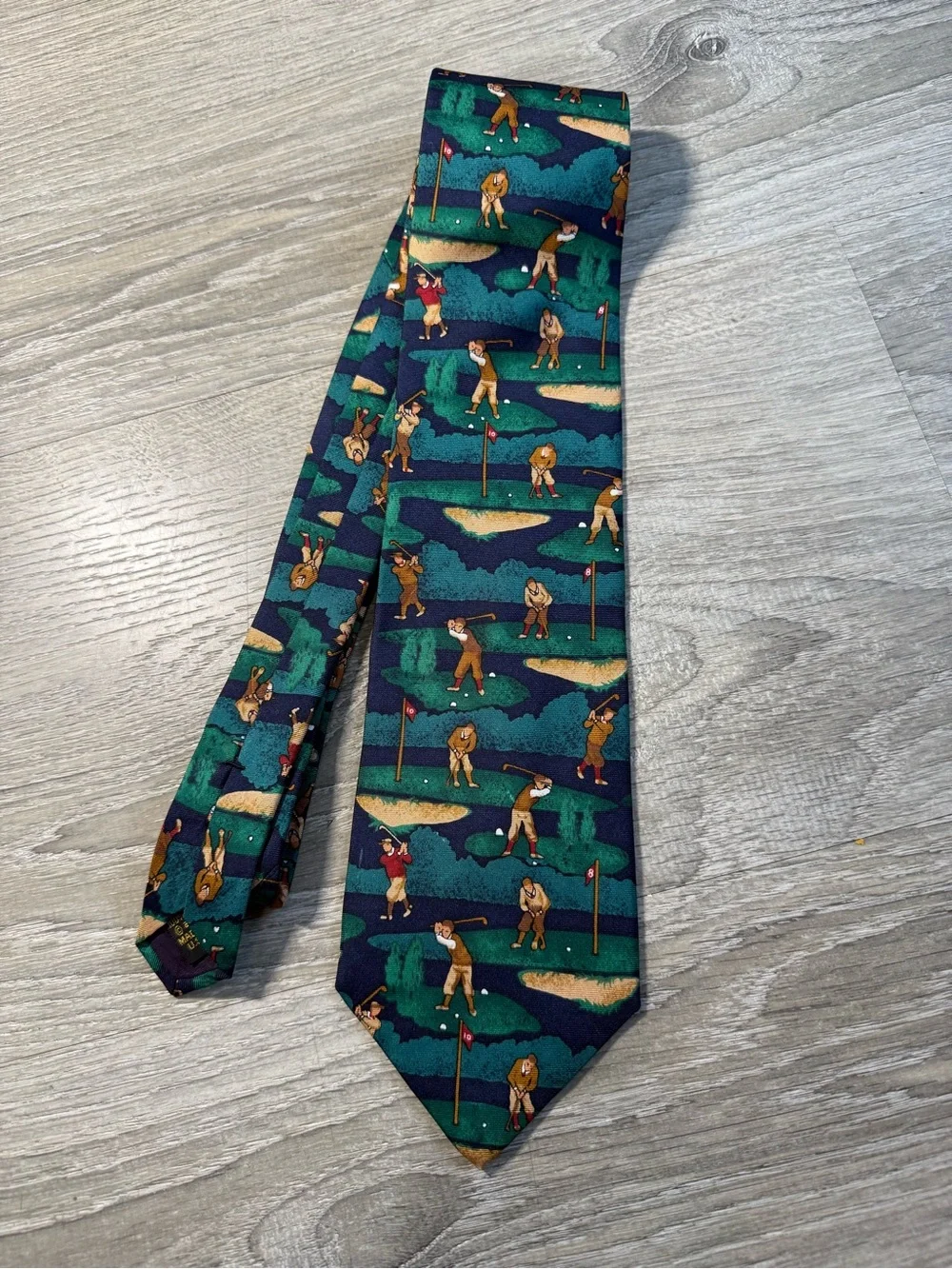 100% Silk Golf Neck Tie